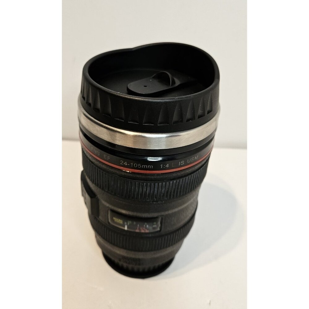 Coffee Mug camera lens style Tumbler looks like a Canon Camera zoom lens